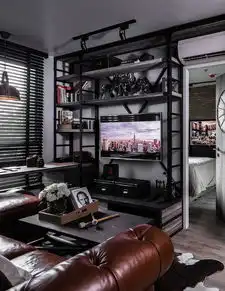 黑色loft北欧美式混搭风

