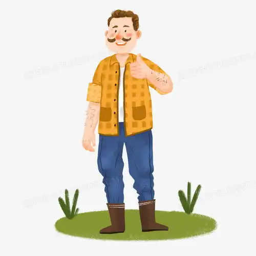 手绘卡通中年男人卡通形象免抠元素png图片素材下载卡通png熊猫办公
