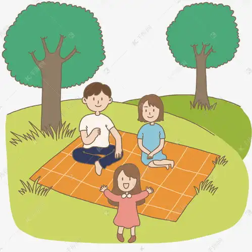 一家三口春日野餐春游春天手绘插画免抠元素下载素材图片免费下载千库网

