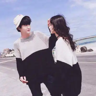 超级甜蜜的情侣头像男生