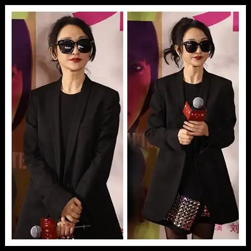 周迅的气质越来越美了,穿西服裙气质优雅,端庄美感不像中年人
