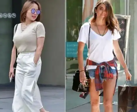 微胖女生穿t恤,太土气记住4个诀窍,凸显高级感
