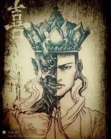 谁有佛魔一念之间的纹身图小腿部位的高清类似这样的

