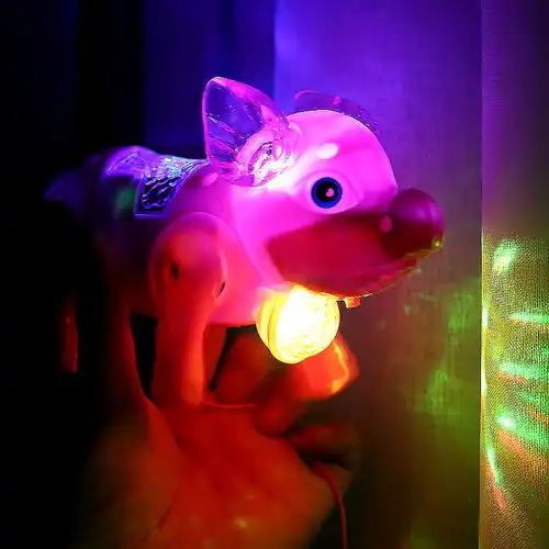 抖音网红牵绳小猪会走路会唱歌会发光会跑电动儿童男女孩音乐玩具
