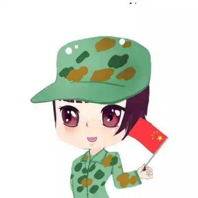 关于国庆动漫情侣头像超萌版手拿五星红旗一男一女
