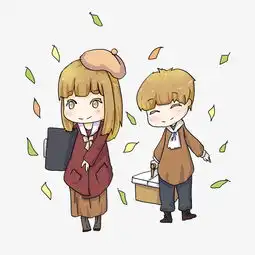 秋季郊游男女生卡通插画图片素材其他格式下载动漫人物大全