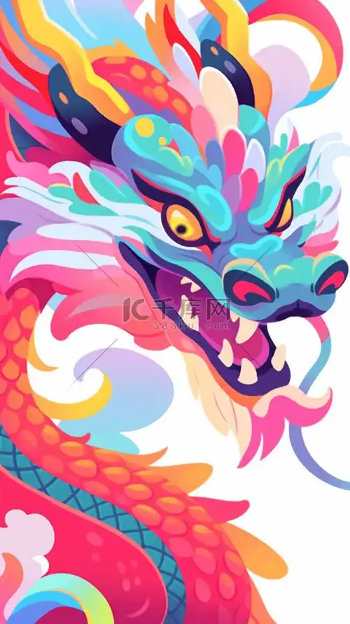 中国风龙年龙ip龙形象龙年龙插画图片千库网
