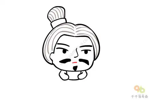 如何画兵马俑头像简笔画

