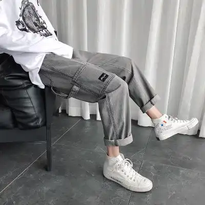 现货春季爆款牛仔裤男港风大码m5xl宽松a5438604p45
