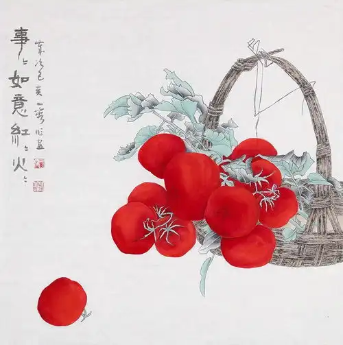 自家餐厅挂什么画好清新淡雅花鸟画更温馨

