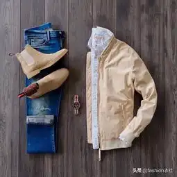 外套白色波点衬衫,型男这样穿,一流
