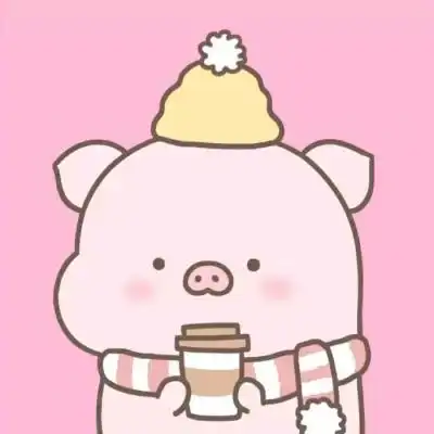 2019微信情侣小猪卡通头像一男一女
