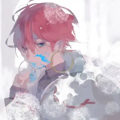 黑暗系头像男二次元孤独忧郁血腥头像
