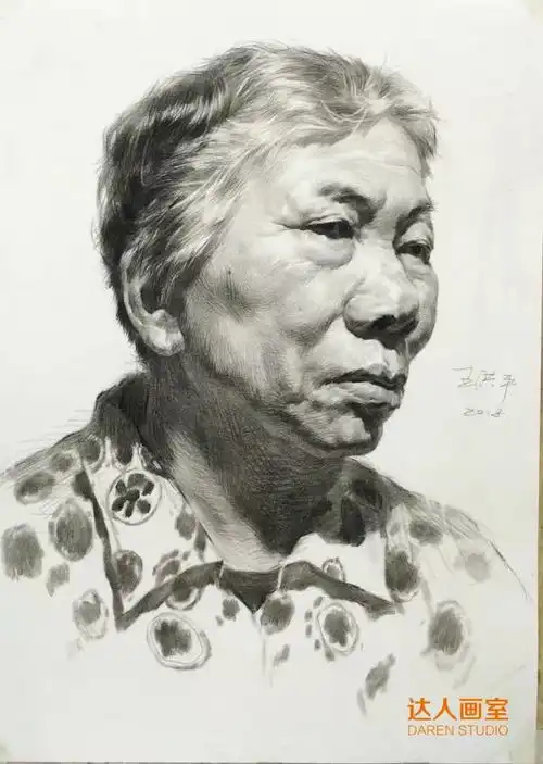 达人画室教程三分钟教会你女性素描头像的面部结构如何表现
