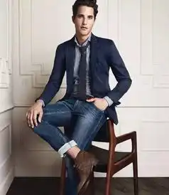 直条纹衬衫x西装外套才最搭
