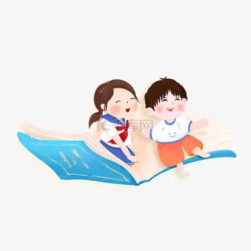 开学季男孩女孩开心上学读书学习素材图片免费下载千库网
