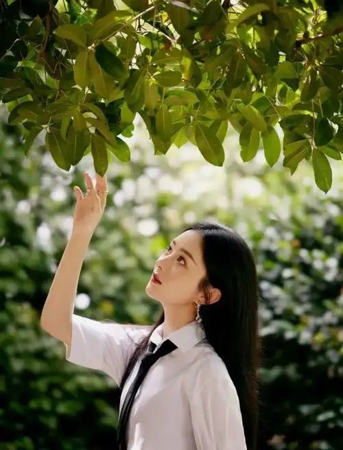 壁纸赵丽颖甜中带酷校园学姐组图
