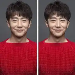 网友把单眼皮男神p成双眼皮
