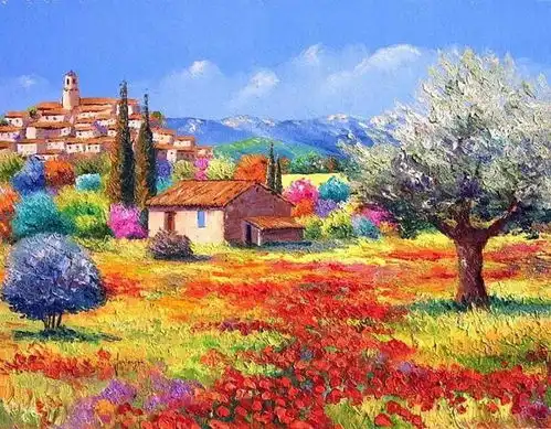 普罗旺斯的风景︱法国画家jeanmarcjaniaczyk绘画作品
