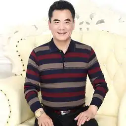 zsm中年男长袖t恤薄款男装春秋装男士针织衫图片大全邮乐官方网站
