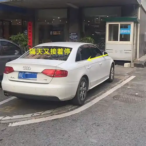广西男子买二手豪车后,停车时豪横不守规矩,上车前都要看轮胎
