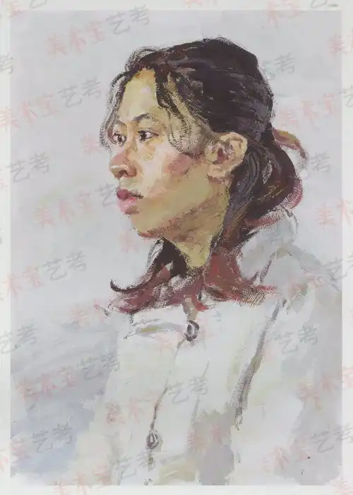 清华大学美术学院真题高分卷色彩头像篇
