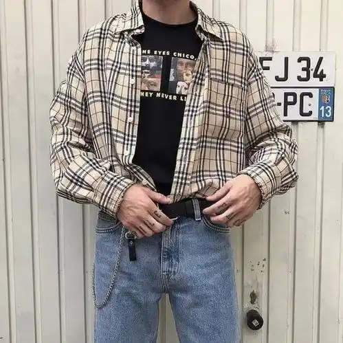 直男噩梦格纹衬衫要怎么搭
