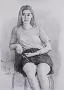 中央美院副教授贺羽人人收藏的素描人像习作
