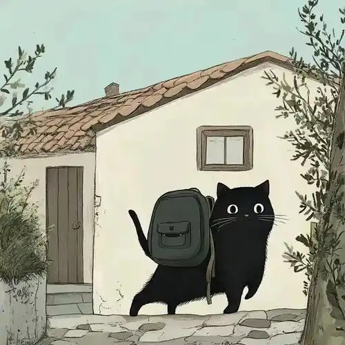 可爱的小黑猫卡通头像分享
