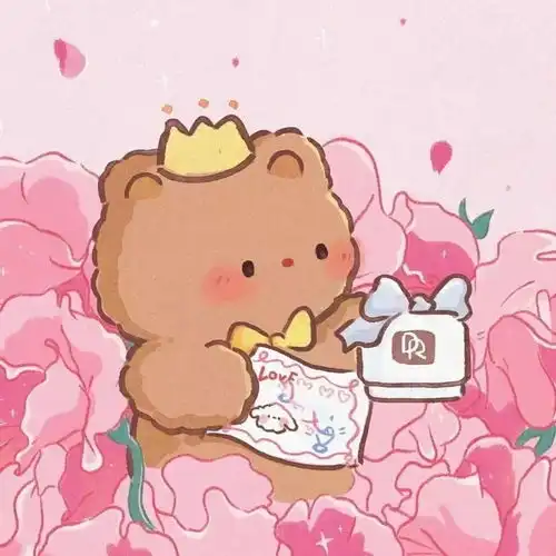 情侣头像粉色系一男一女可爱动漫cp情头一对
