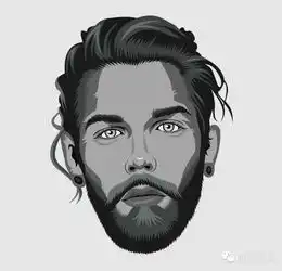 欧美男士发型胡须与发型搭配
