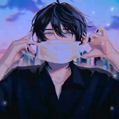 帅气高冷动漫男头忧郁
