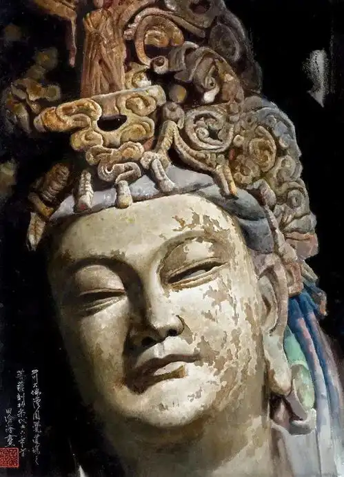 极美的水彩佛像
