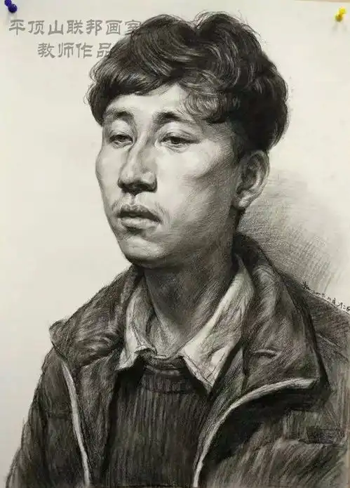 河南美术高考名师杨华老师素描头像步骤
