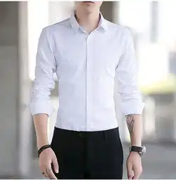 长袖衬衫男冬季男士时尚韩版新款休闲衬衣男青年寸衫免烫打底ys
