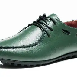 英勇善战牛皮男士驾车鞋潮流休闲时尚欧美绿色豆豆鞋子t9967
