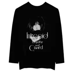 进击的巨人长袖三笠艾伦兵长阿尼卫衣纯棉黑白14款男女生动漫秋衣
