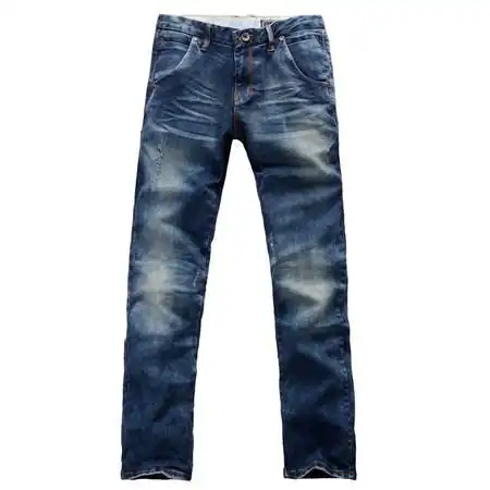 乐则行男士牛仔裤男牛仔长裤时尚休闲纯棉水洗潮男直筒裤lsp8395图片大全邮乐官方网站
