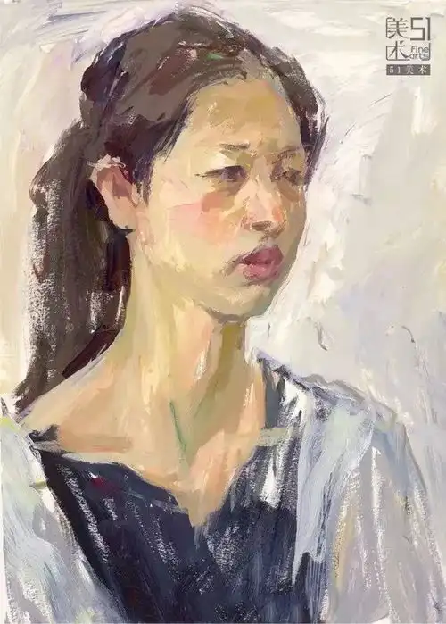 色彩头像6所美院校考必考科目,作品中比例结构体感透视神态的详细解析
