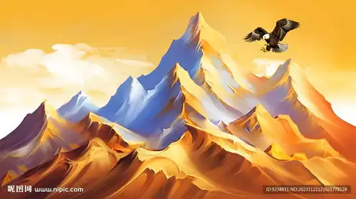 日照金山设计图自然风光
