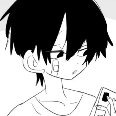 男生黑白灰色头像
