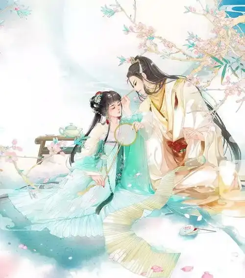 古风美女插画壁纸,江山如此多娇,也不及你嫣然一笑
