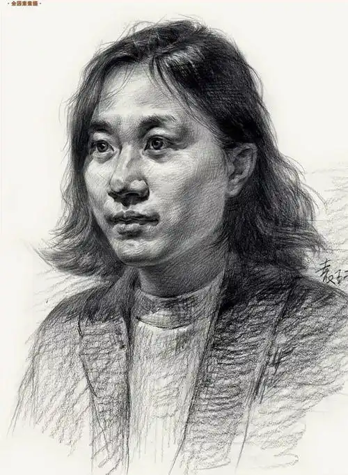 照画不误,解析照片对照范画,深度剖析素描头像
