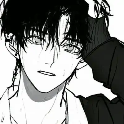 黑白手绘魅力动漫男头集雨大也要男生头像我要个性网
