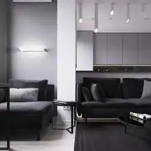 45㎡黑白灰简约风,小家装出高级感
