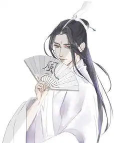 求一个古风男子手持折扇,折扇是打开的,其中一个风字的动漫图片﹏
