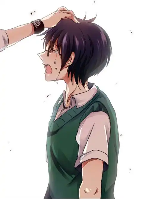 动漫男生哭啊哭的图片
