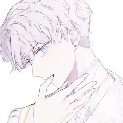 二次元头像男高冷侧脸动