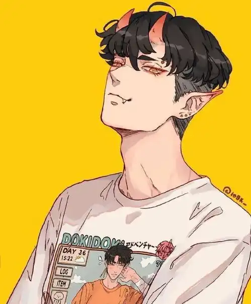 cg原画插画教程糟糕是心动的感觉二次元动漫男生霸道高冷系
