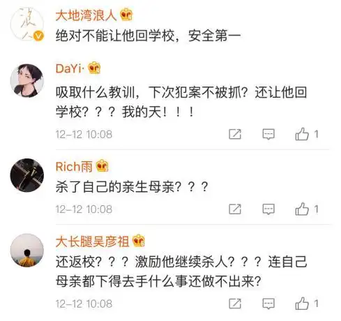 12岁弑母男孩被释放想回校园,学生家长反对怕他又犯事
